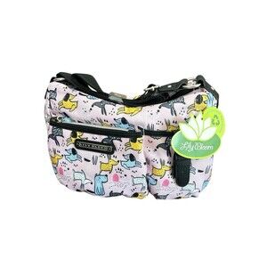 Lily Bloom Kathryn Coho Satchel – Spring Paws Print – Eco Bag NWT MSRP $72